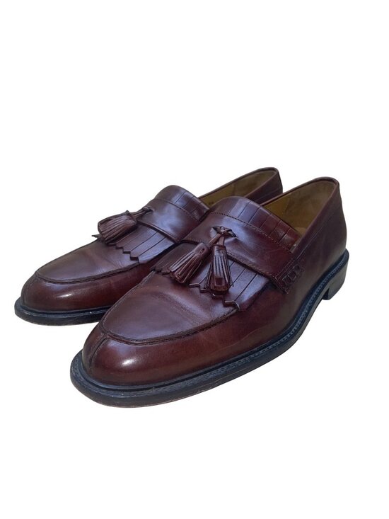 Handcrafted Johnston & Murphy Men’s Brown Leather Tassel Slip-On Loafers Size 11